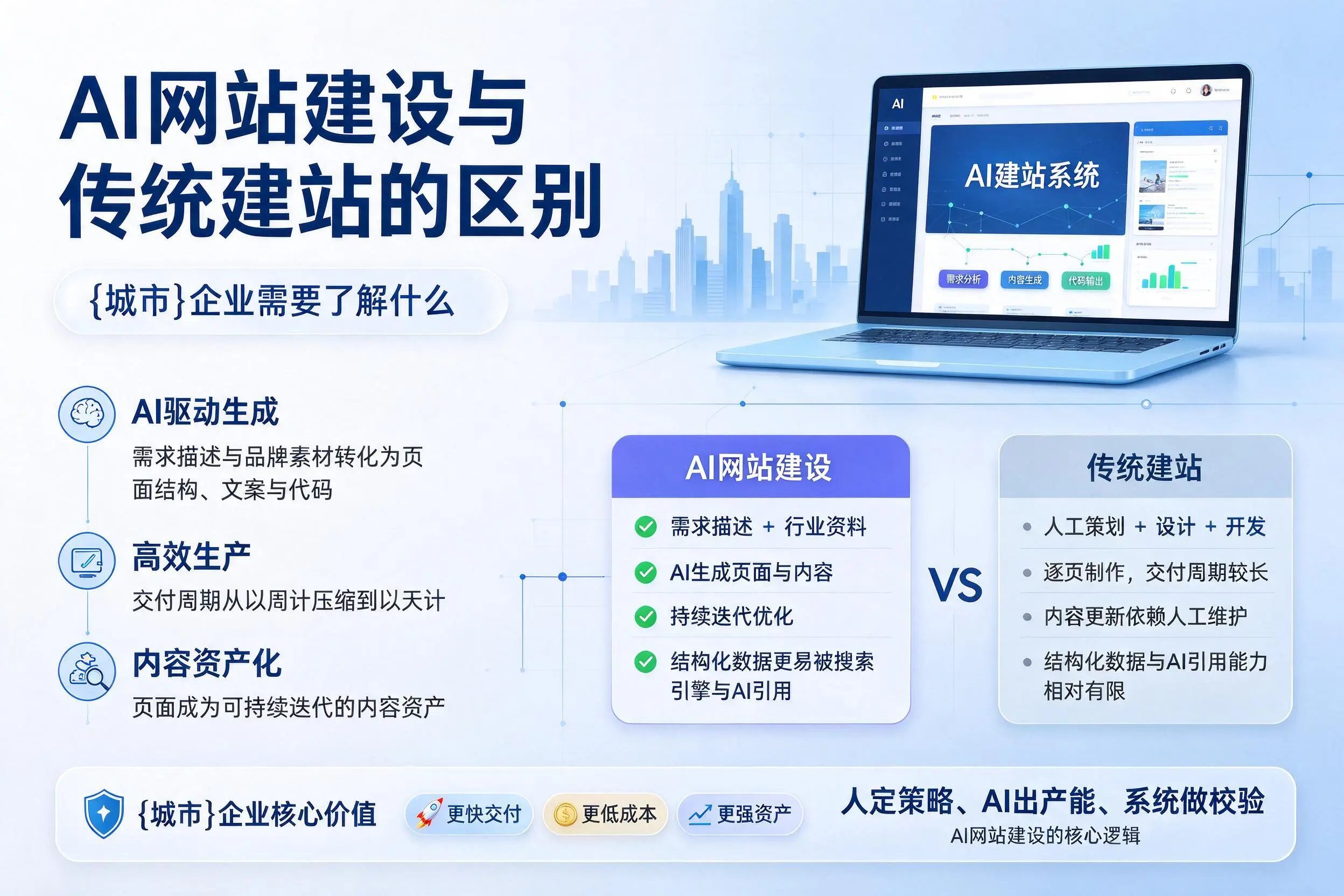AI网站建设与传统建站的区别，平顶山企业需要了解什么