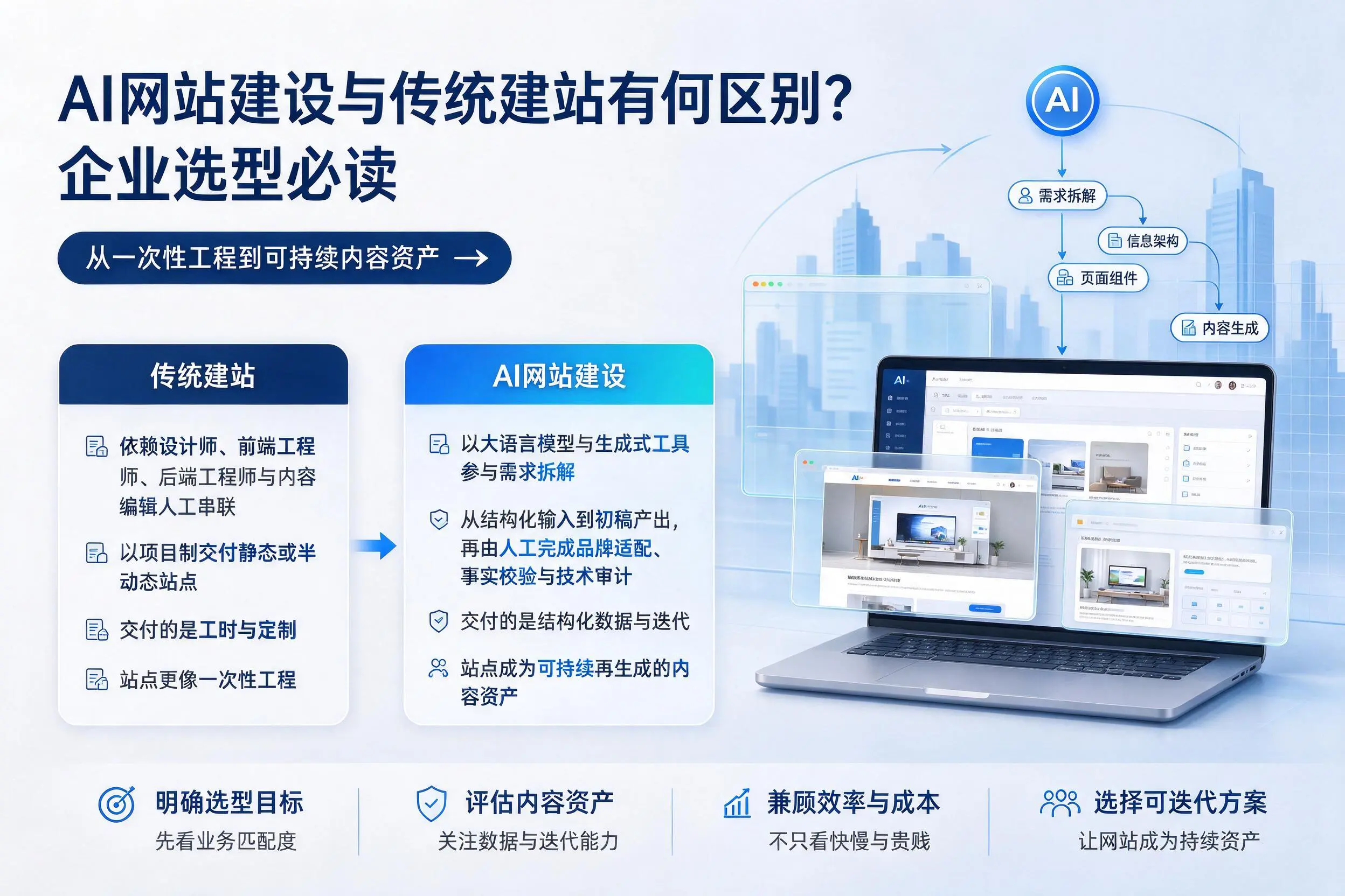 AI网站建设与传统建站有何区别?平顶山企业选型必读