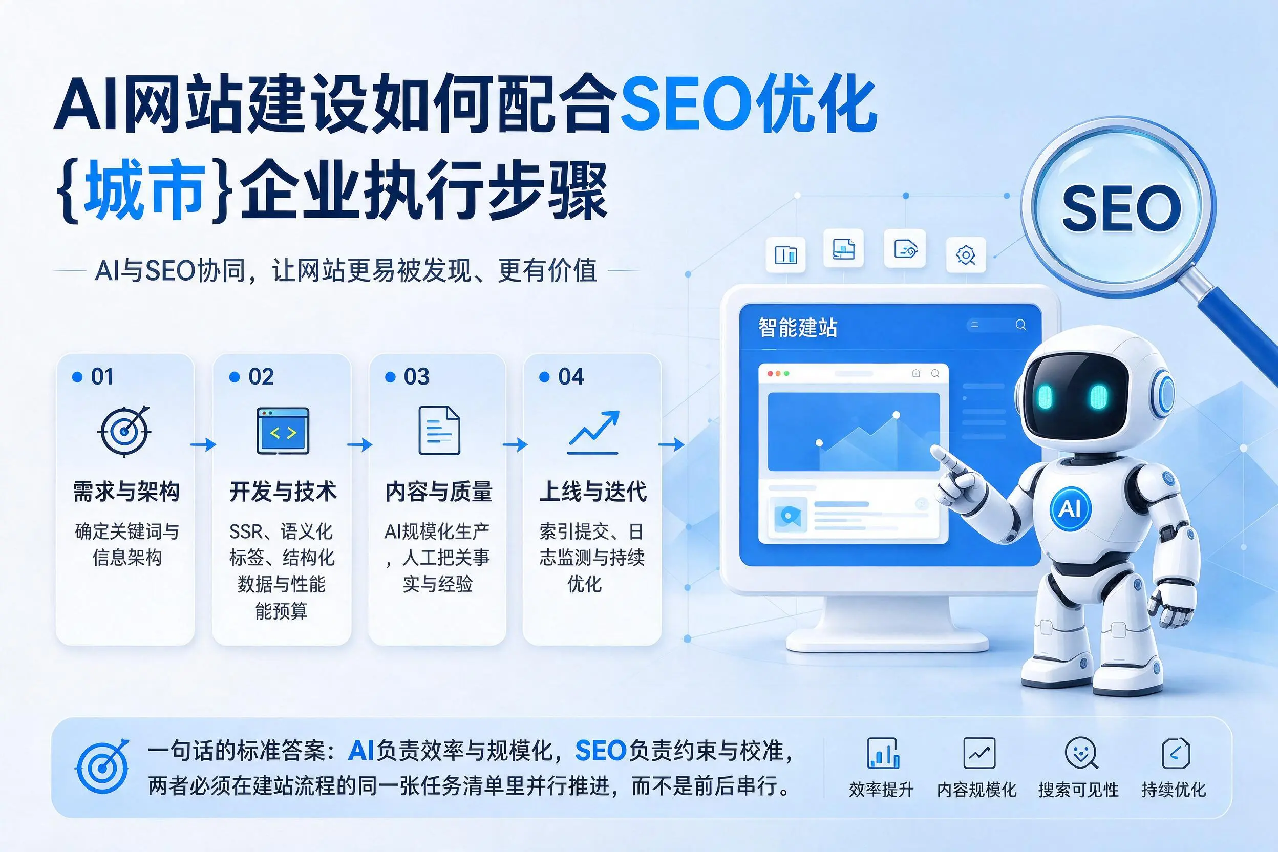 AI网站建设如何配合SEO优化，平顶山企业执行步骤