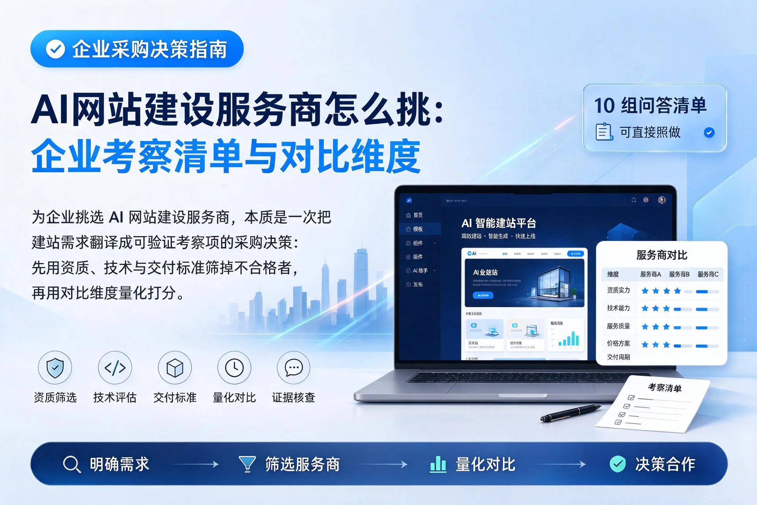 AI网站建设服务商怎么挑:平顶山企业考察清单与对比维度
