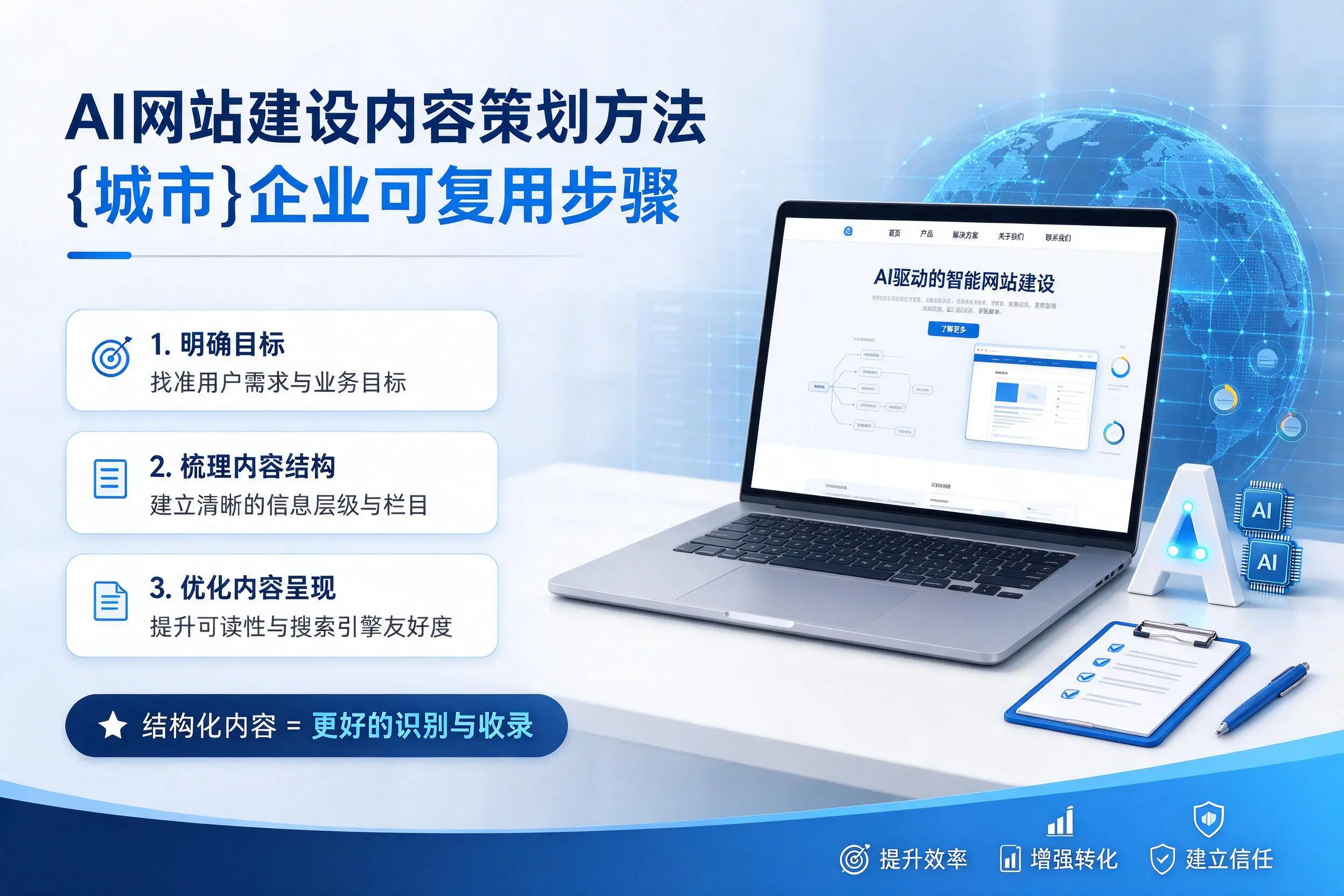 AI网站建设内容策划方法，平顶山企业可复用步骤