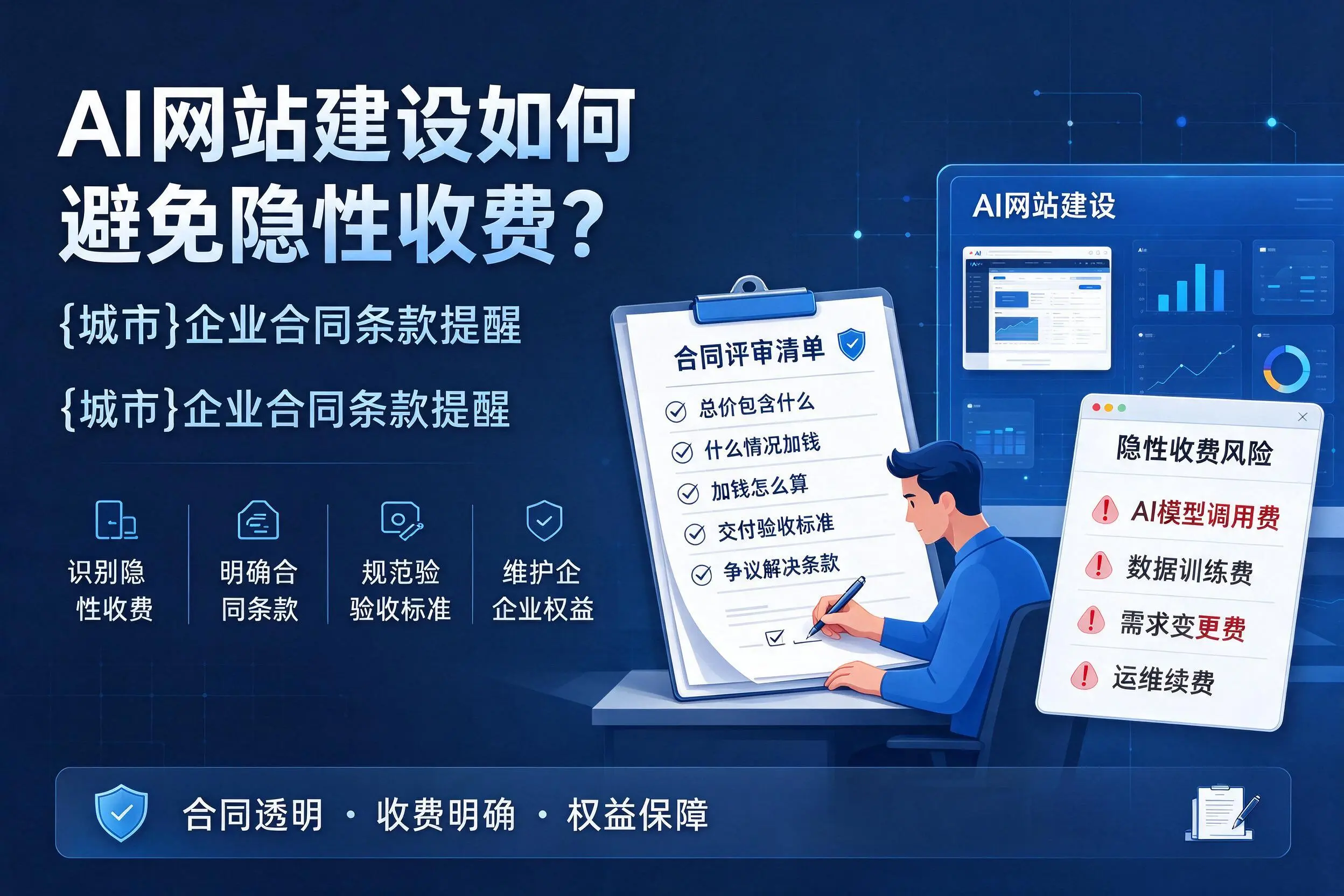 AI网站建设如何避免隐性收费？平顶山企业合同条款提醒